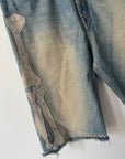 Kapital Bone Denim Shorts