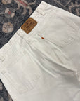 505 Levi Strauss & Co. Orange Tab White Denim