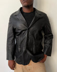 Black Leather Prada Blazer