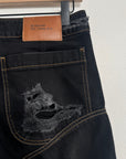 Telfar Straight Leg Jean Distressed Black