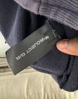 Project G/R Navy Reconstructed Folded Fill Zip Hoodie