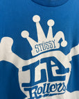 Vintage Blue Stussy LA Rollers Shirt