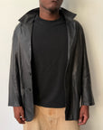 Black Leather Prada Blazer