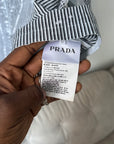 Prada Stencil Stripe Poplin Bowling Shirt
