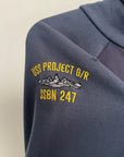 Project G/R Navy Reconstructed Folded Fill Zip Hoodie