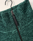 Acne Studios Half-Zip Ribbed Sweater in Forest Green