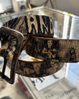 Vintage Leather Island Rock & Roll Belt
