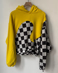 ERL Yellow Checker Swirl Hoodie