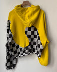 ERL Yellow Checker Swirl Hoodie