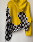 ERL Yellow Checker Swirl Hoodie