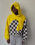 ERL Yellow Checker Swirl Hoodie