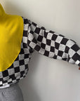 ERL Yellow Checker Swirl Hoodie