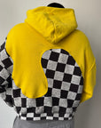 ERL Yellow Checker Swirl Hoodie