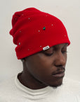 Life's A Blur Red Starburst Beanie