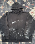 Vintage1990s Black Paint Splatter Zip-up
