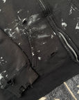 Vintage1990s Black Paint Splatter Zip-up
