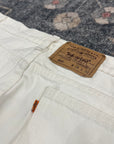 505 Levi Strauss & Co. Orange Tab White Denim