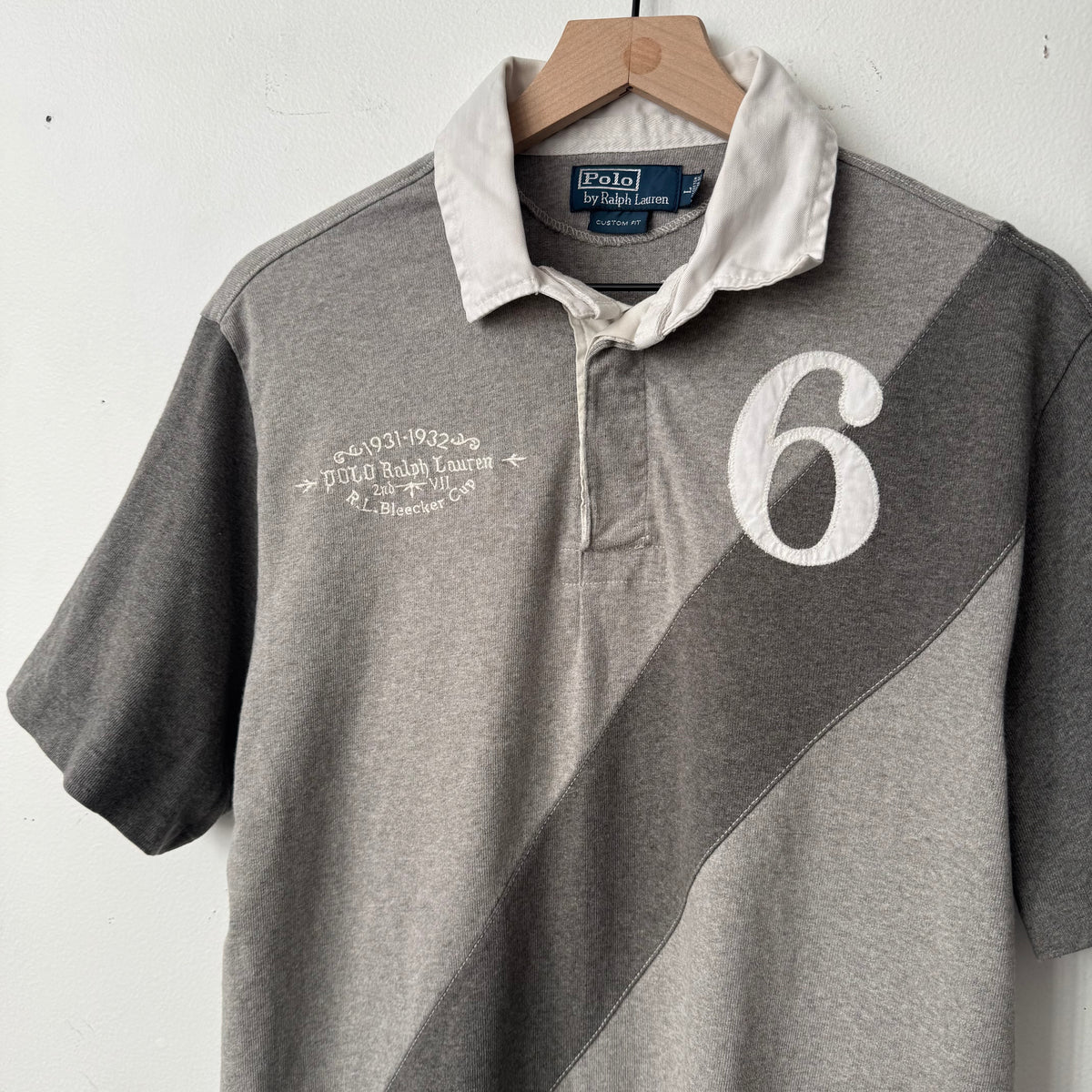 Vintage Ralph Lauren Polo Bleecker Cup Gray Rugby