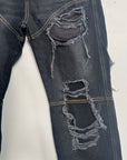 Telfar Straight Leg Jean Distressed Black