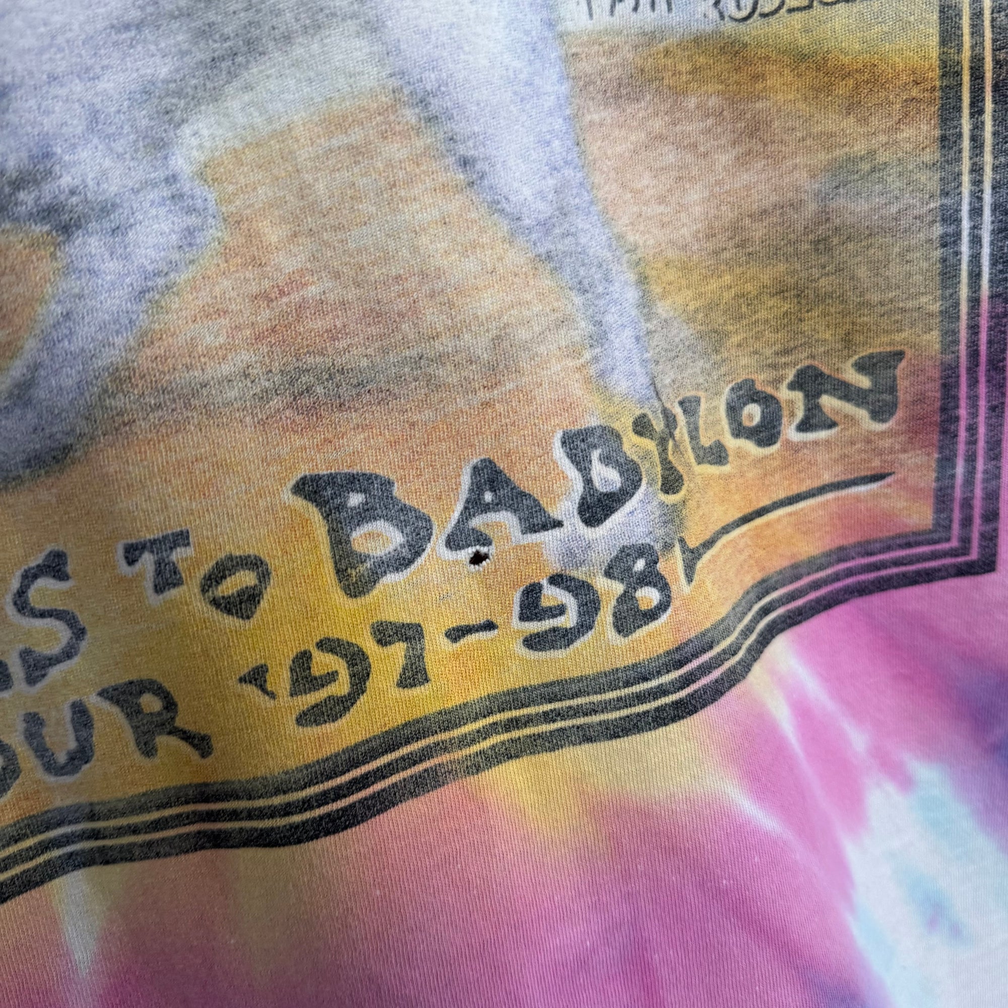 RARE Vintage  1997 The Rolling Stones Bridges to Babylon Tie Dye T shirt
