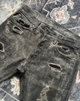 Ralph Lauren Denim & Supply Distressed Straight Leg Grey Denim