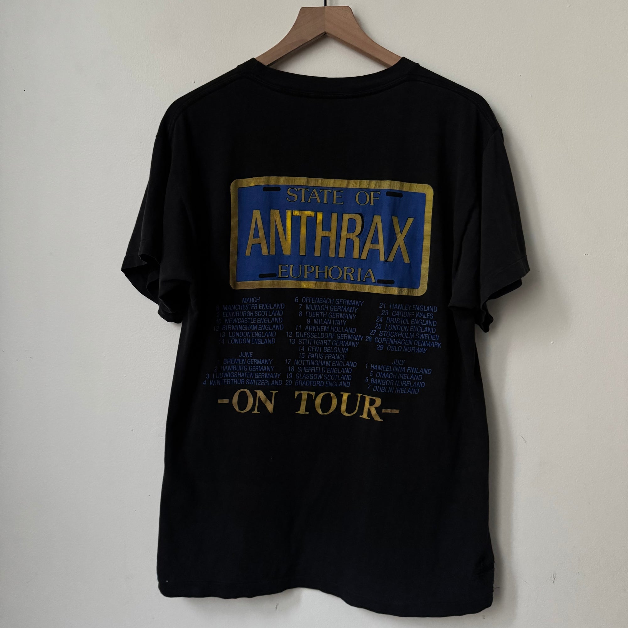 Vintage 1988 Anthrax State of Euphoria Tee