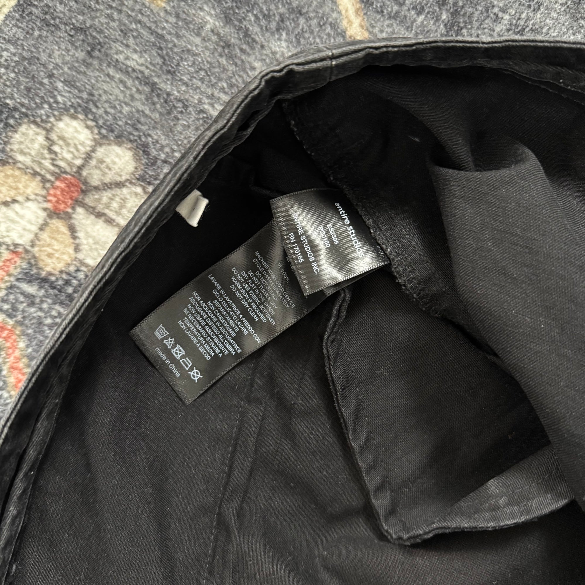 Entire Studios Black Gocar Cargo Baggy Pants