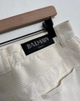 White Balmain Biker Denim