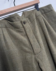 Maison Margiela Green Padded Wool Trousers