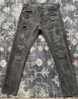 Ralph Lauren Denim & Supply Distressed Straight Leg Grey Denim