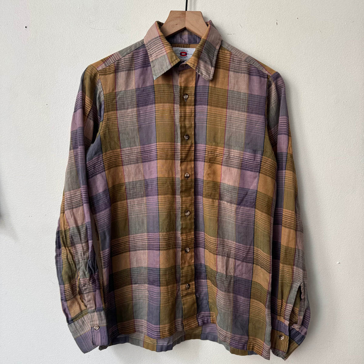 70s Charlie Brown Multicolor Flannel (Made In USA)