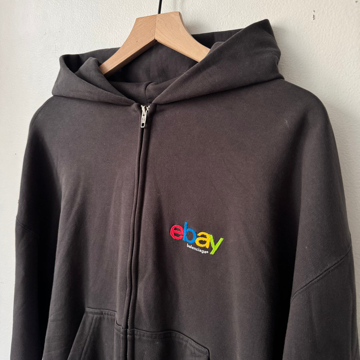 Balenciaga Ebay Black Zip-Up Hoodie