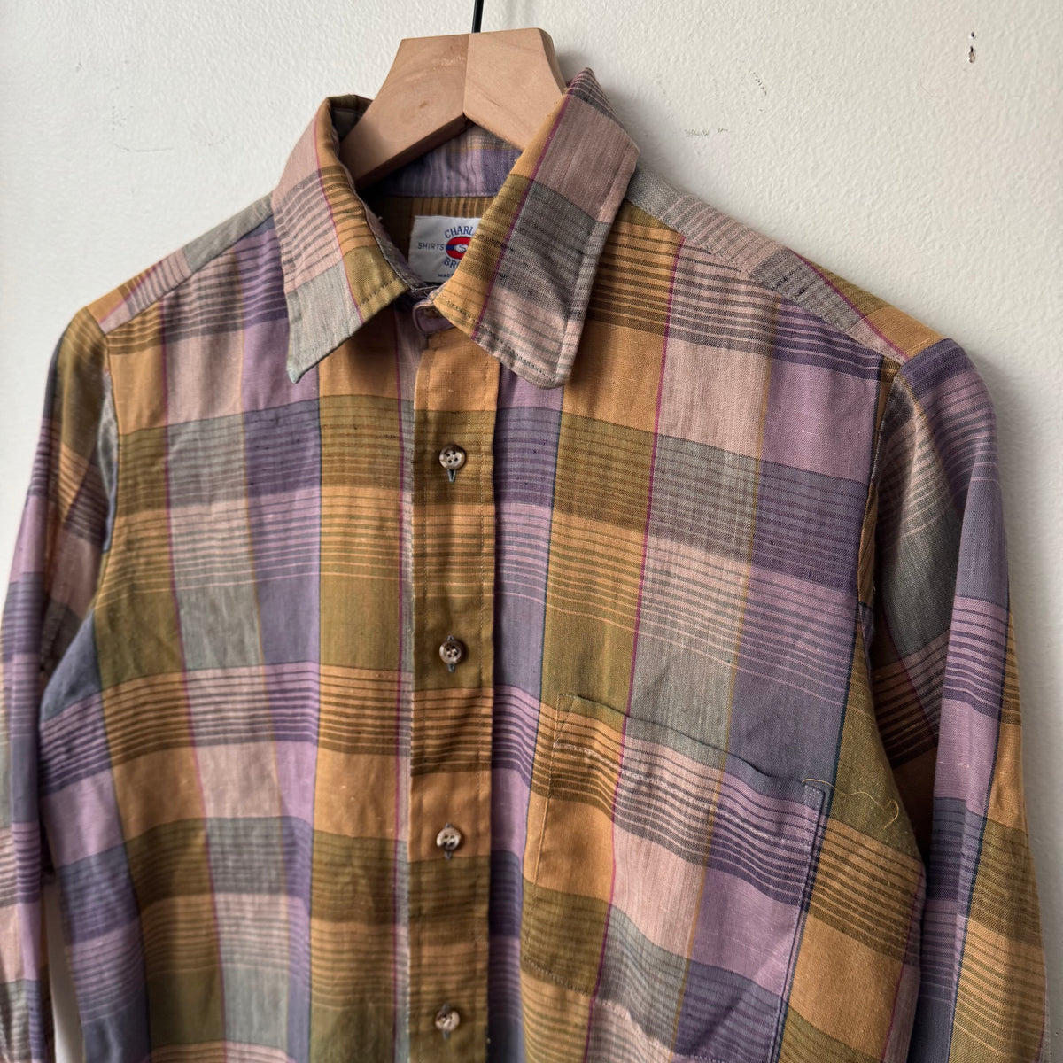 70s Charlie Brown Multicolor Flannel (Made In USA)
