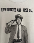 Vintage 1990s OJ Simpson ‘Life Imitates Art Free OJ’ Tee