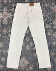 505 Levi Strauss & Co. Orange Tab White Denim