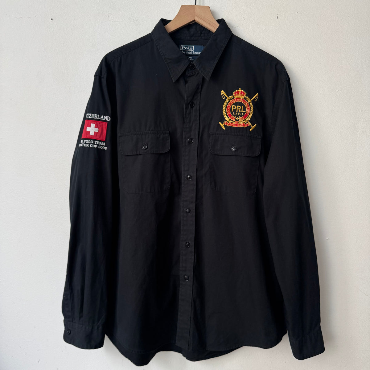 Polo Ralph Lauren Black Long-Sleeve Utility Shirt