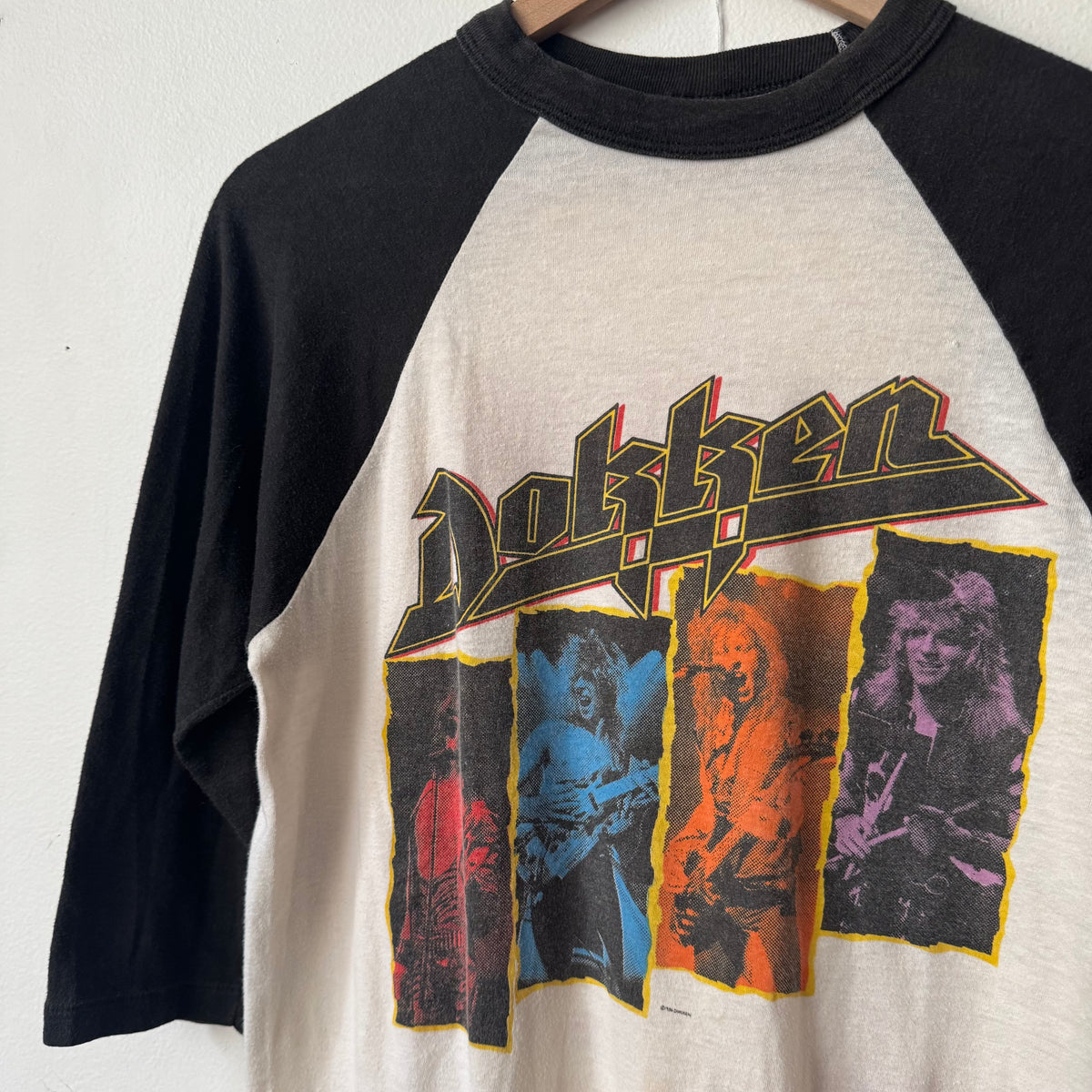 1986 Dokken Rockin American Concert Basebell Tee