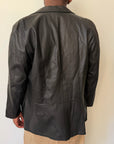 Black Leather Prada Blazer