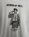 Vintage 1990s OJ Simpson ‘Life Imitates Art Free OJ’ Tee