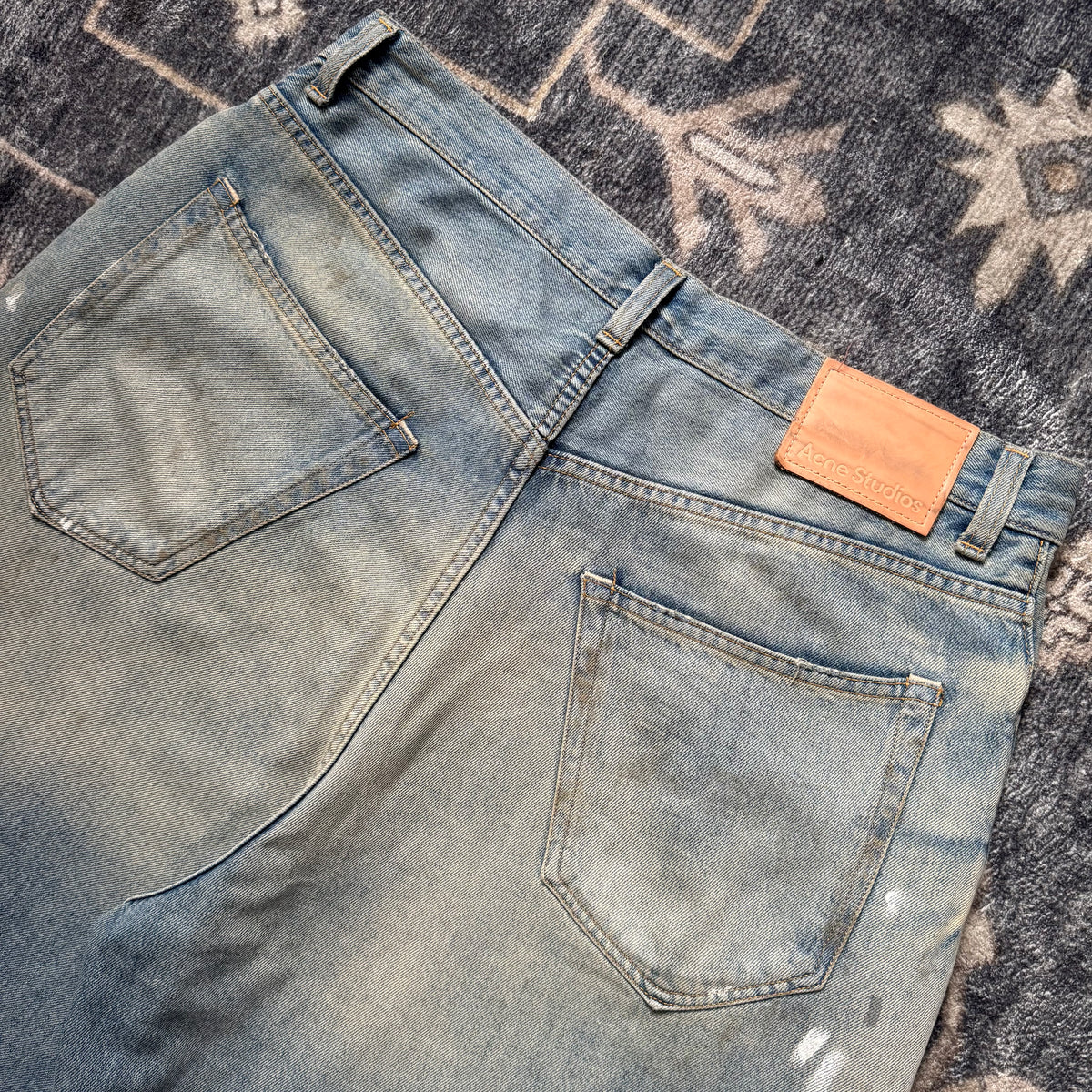 Acne Studios 2023M Paint Splatter Denim