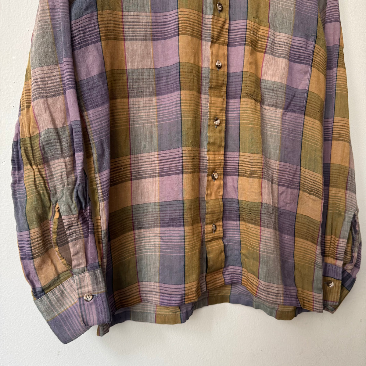 70s Charlie Brown Multicolor Flannel (Made In USA)