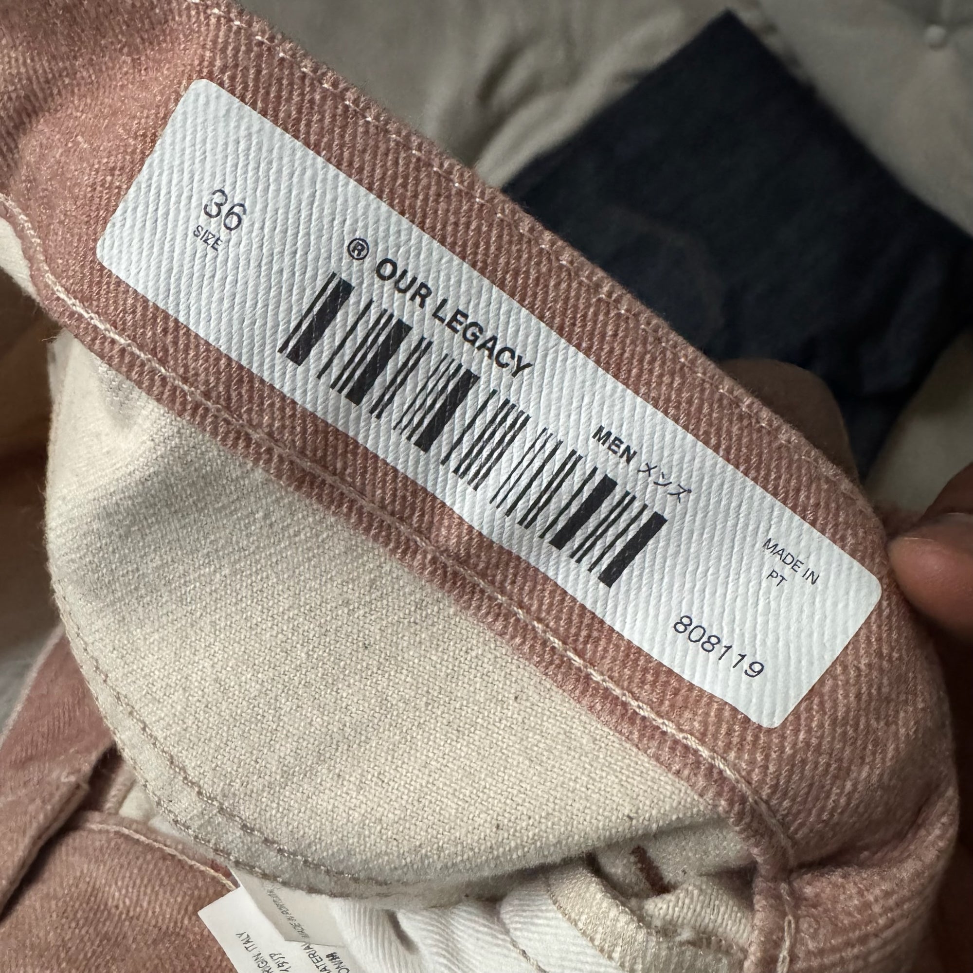 Our Legacy Pink Third Cut Jeans