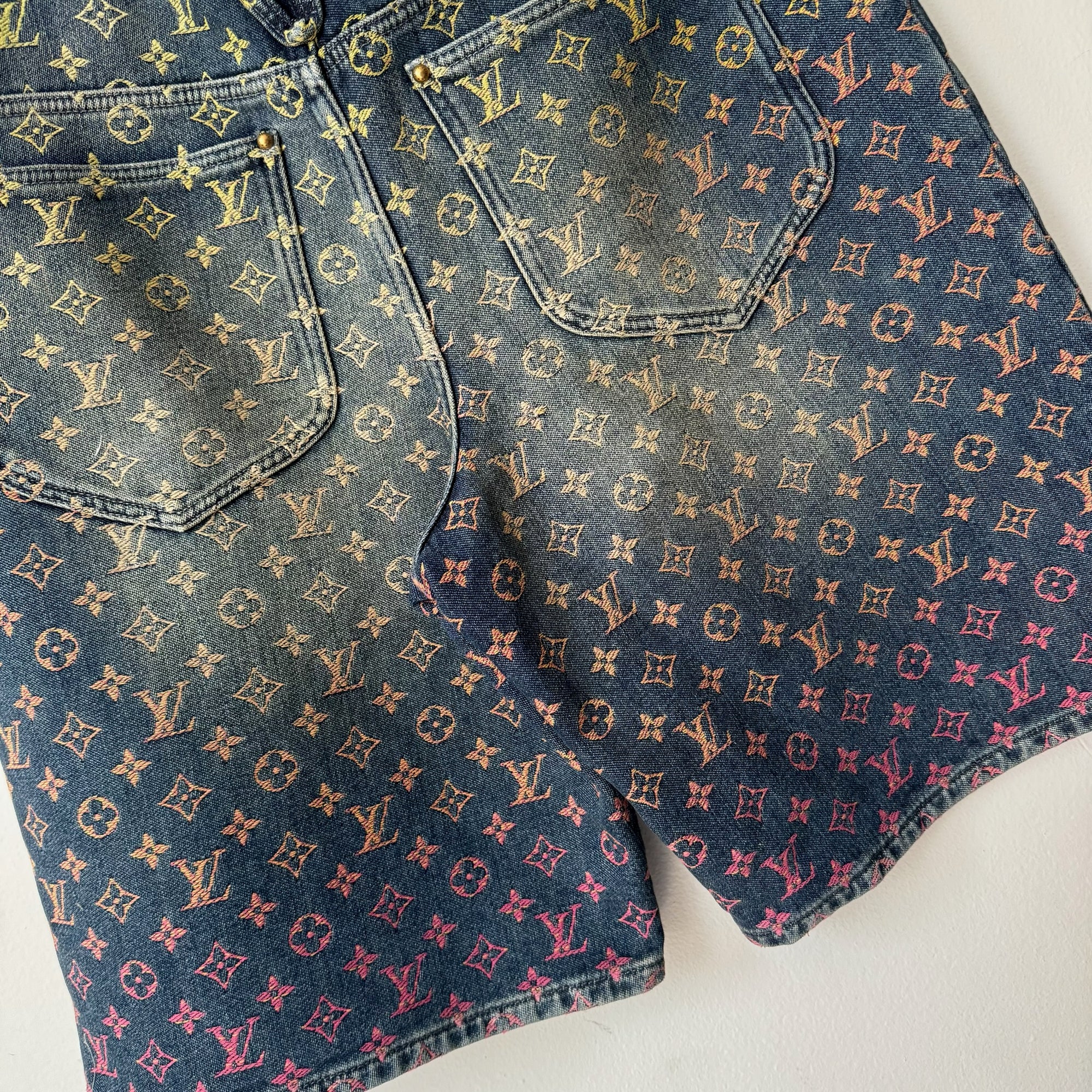 Louis Vuitton Rainbow Monogram Denim Shorts
