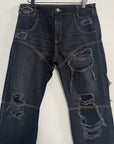 Telfar Straight Leg Jean Distressed Black