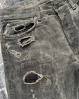 Ralph Lauren Denim & Supply Distressed Straight Leg Grey Denim