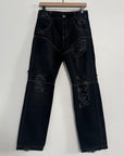 Telfar Straight Leg Jean Distressed Black