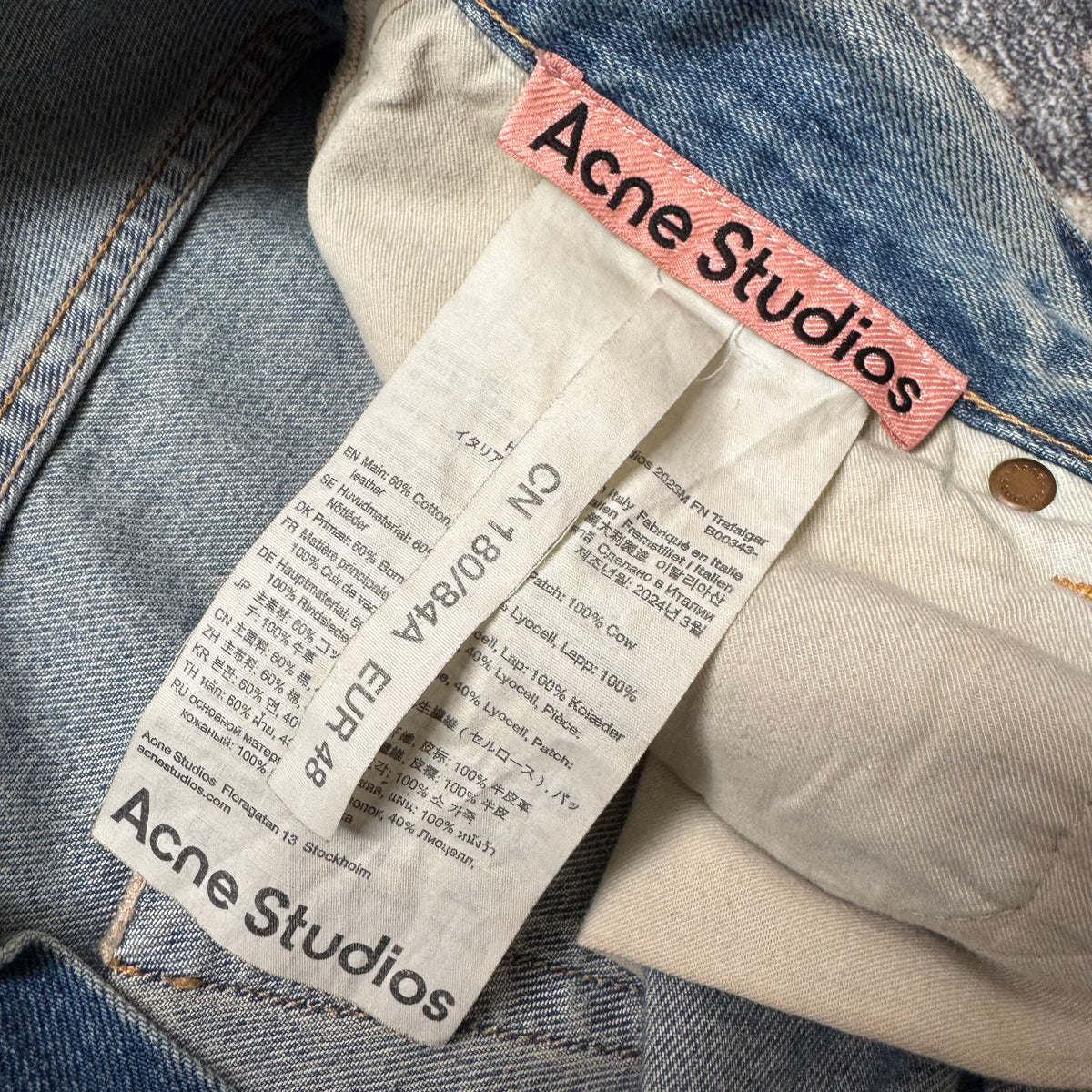 Acne Studios 2023M Paint Splatter Denim