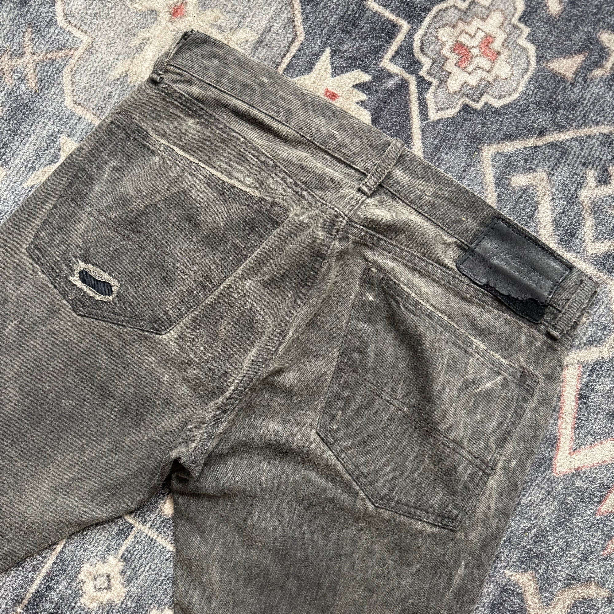 Ralph Lauren Denim &amp; Supply Distressed Straight Leg Grey Denim