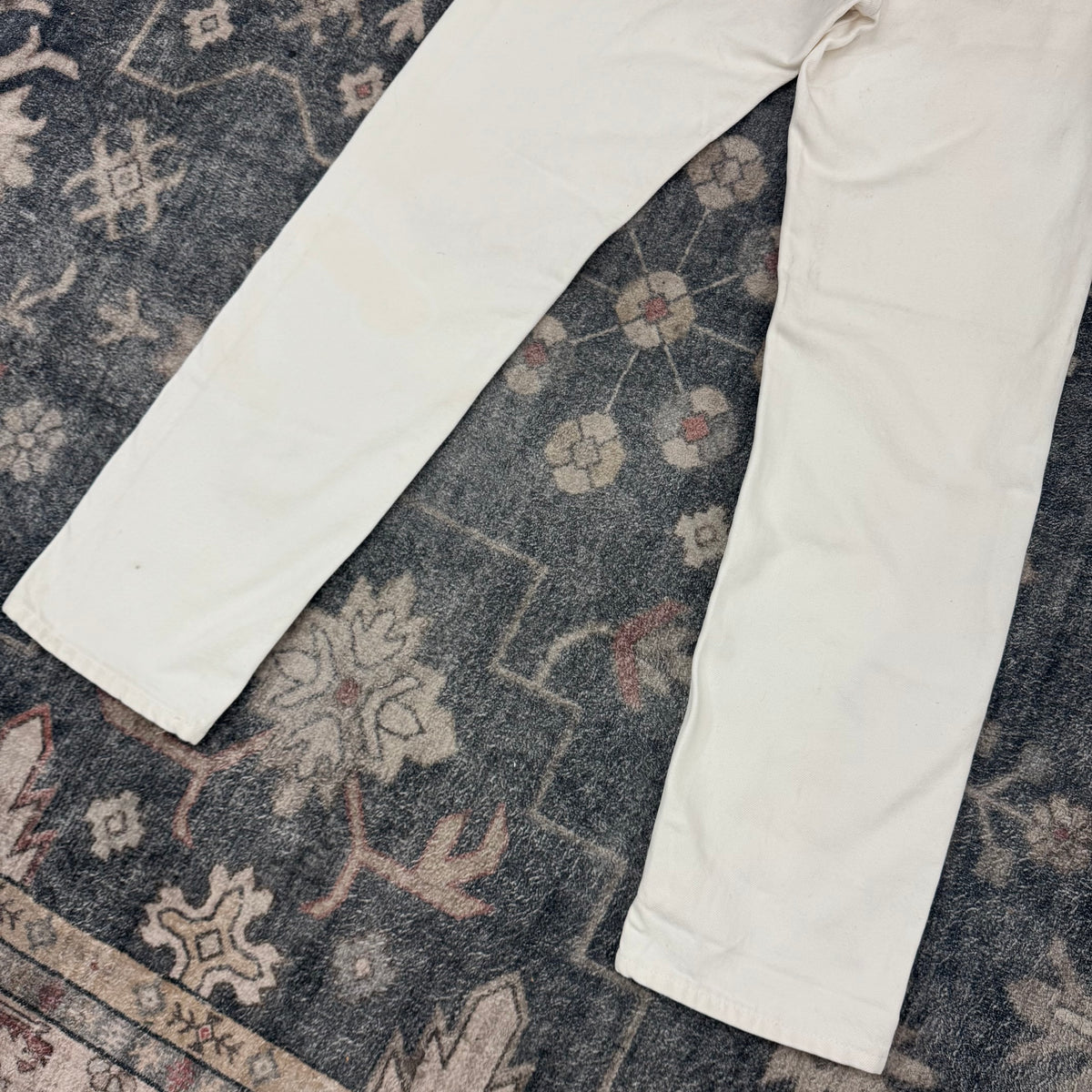 505 Levi Strauss &amp; Co. Orange Tab White Denim