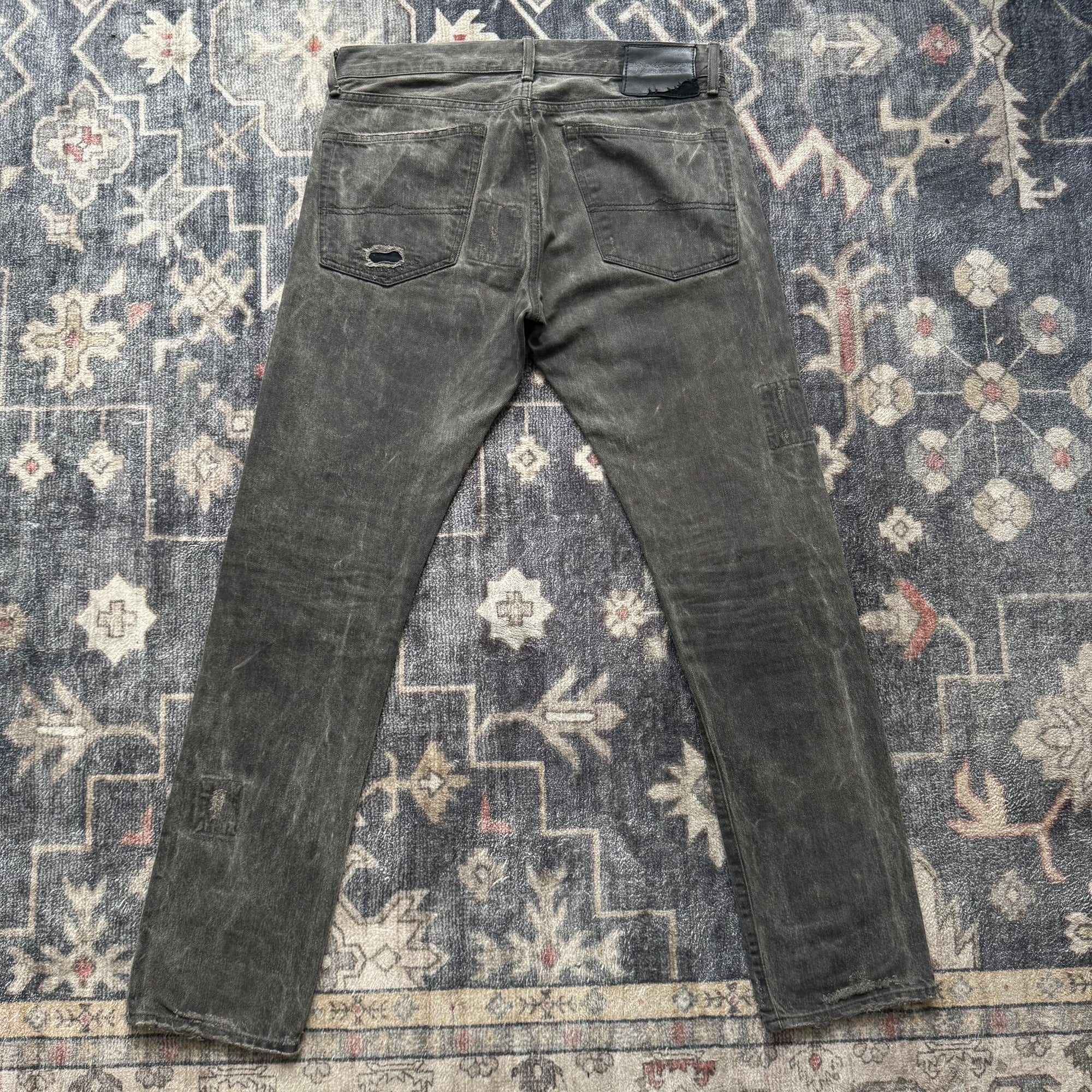 Ralph Lauren Denim &amp; Supply Distressed Straight Leg Grey Denim